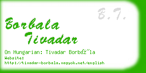 borbala tivadar business card